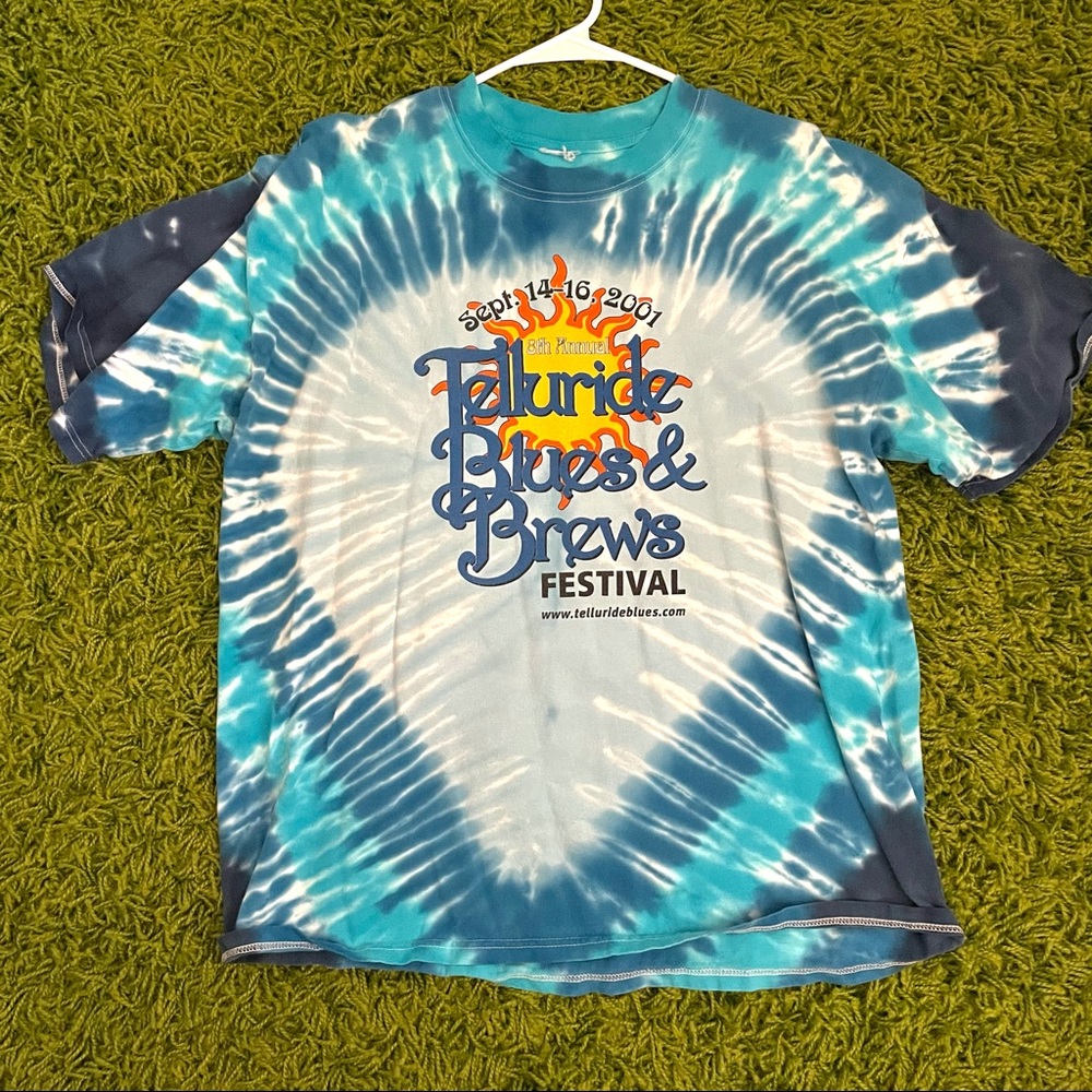 Telluride Blues & Brews Vintage Tie Dye Shirt